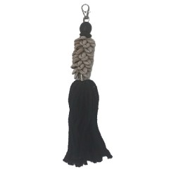 KEYHOLDER BLACK WITH SHELL 
